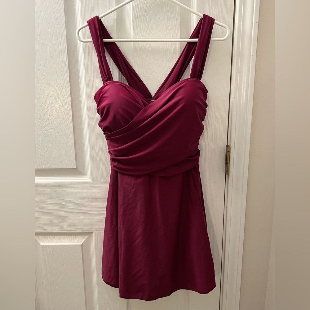 New Cocopear Swim Dress With Attached Swim Shorts Padded Cups Size 2XL
